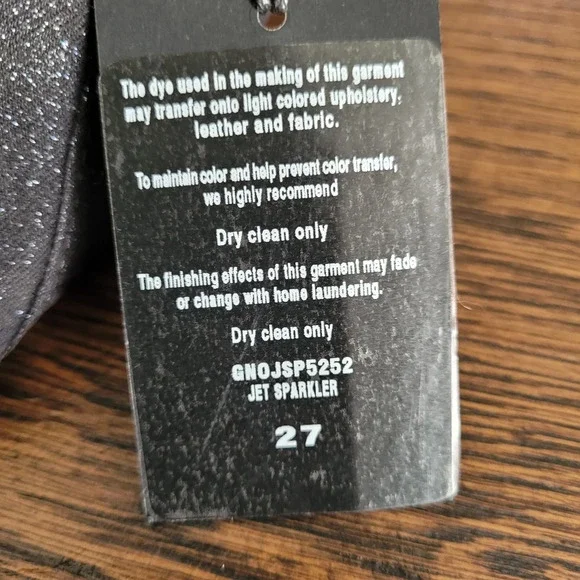 Joe's Mid-Rise Glitter-Coated Skinny Jeans Jet Black Sparkler Wash Size Women 27 Skinny